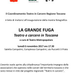 6 novembre 2017 – LA GRANDE FUGA mostra fotografica, Prato