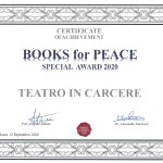 Roma, 12 settembre 2020 “Premio Speciale BOOKS for PEACE” – Theatre in Prison group receives the Books for Peace 2020 Special Award